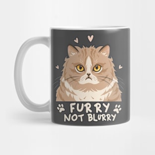 Cat 'Furry Not Blurry" Mug